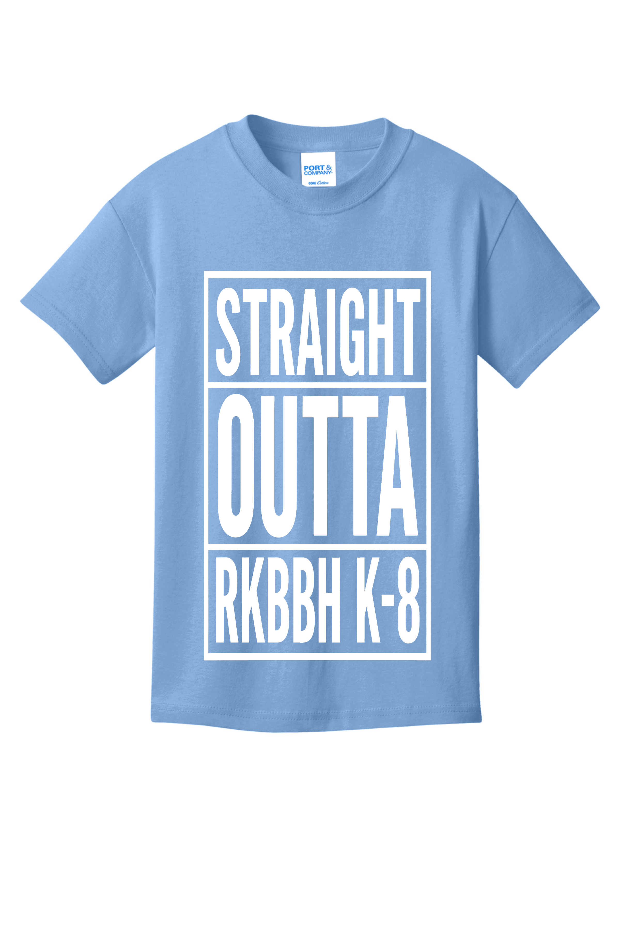 Ruth K. Broad Bay Harbor - STRAIGHT OUTTA RKBBH K-8 - Youth Core Cotton Tee